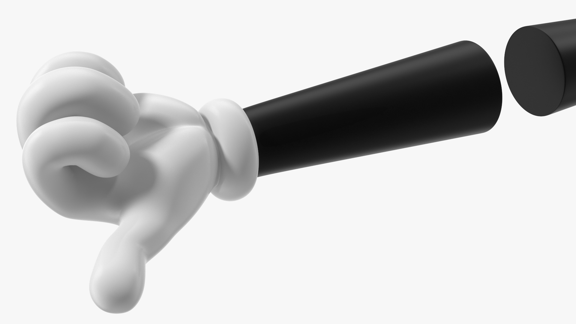 3D Cartoon Hands Thumbs Up Pose model