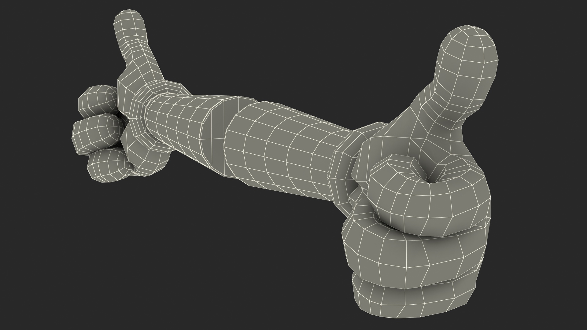 3D Cartoon Hands Thumbs Up Pose model