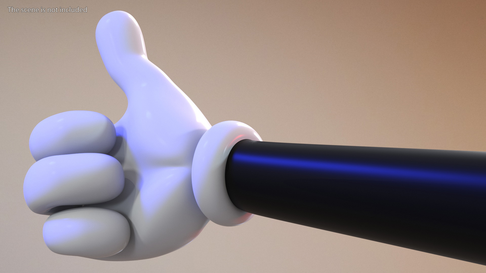 3D Cartoon Hands Thumbs Up Pose model