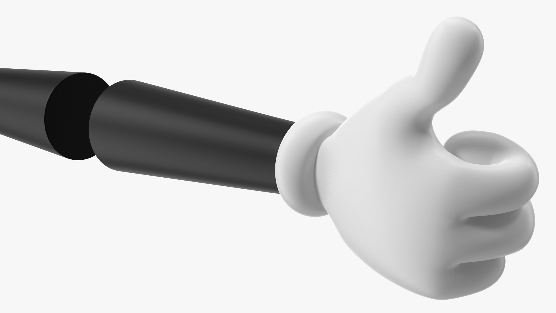 3D Cartoon Hands Thumbs Up Pose model