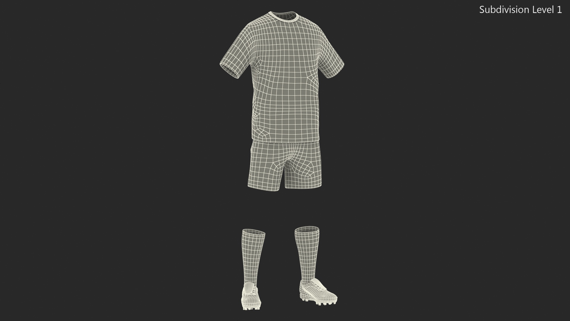 3D model Soccer Uniform White Your Team