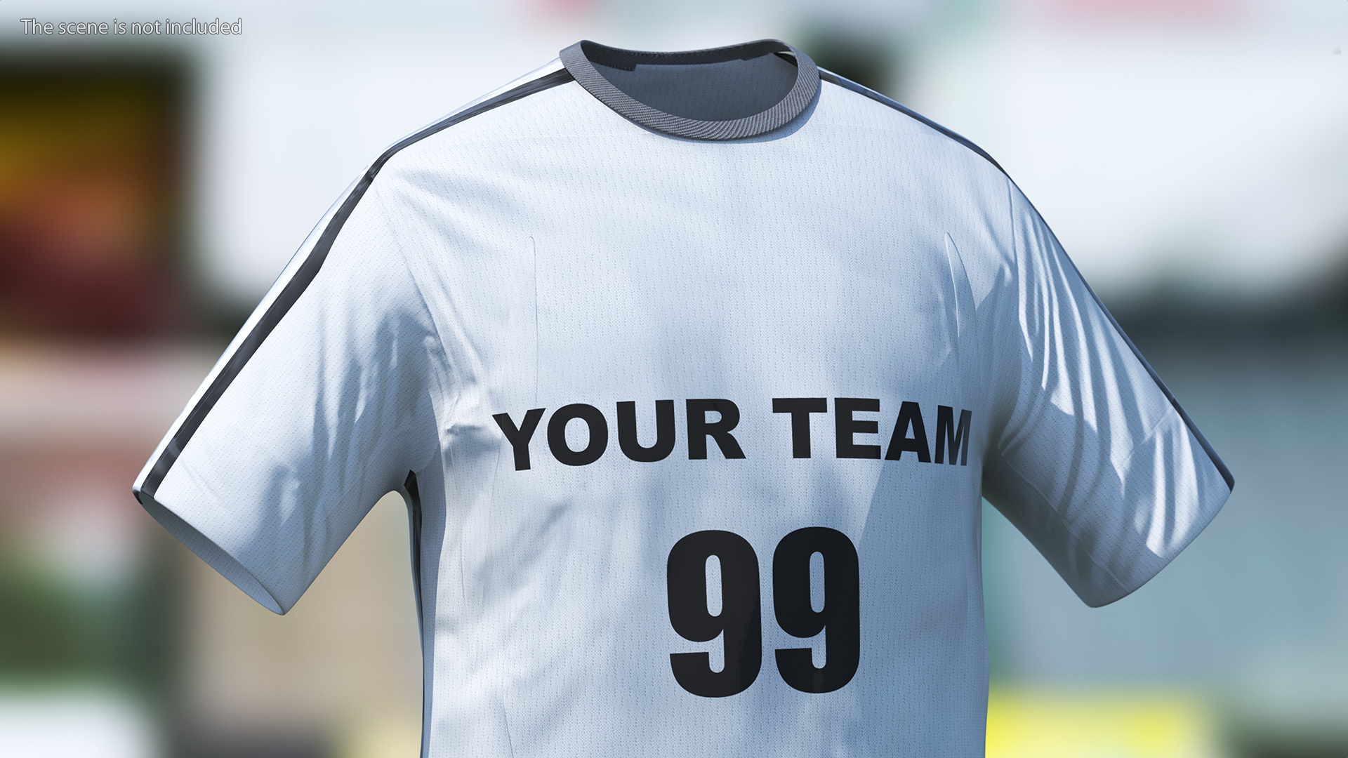 3D model Soccer Uniform White Your Team