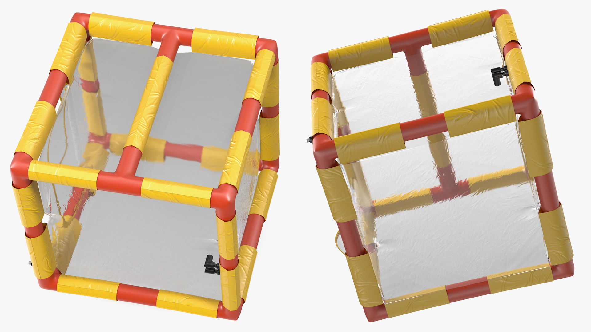 3D Inflatable Tubular Mobile Isolation Chamber Open model