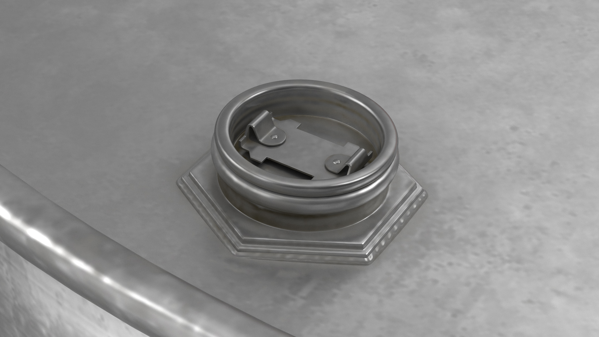 Old Ethanol Metal Barrel 3D model