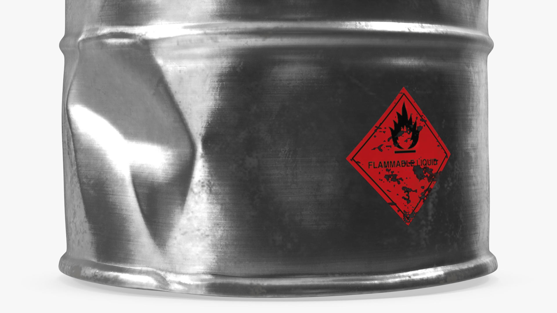 Old Ethanol Metal Barrel 3D model