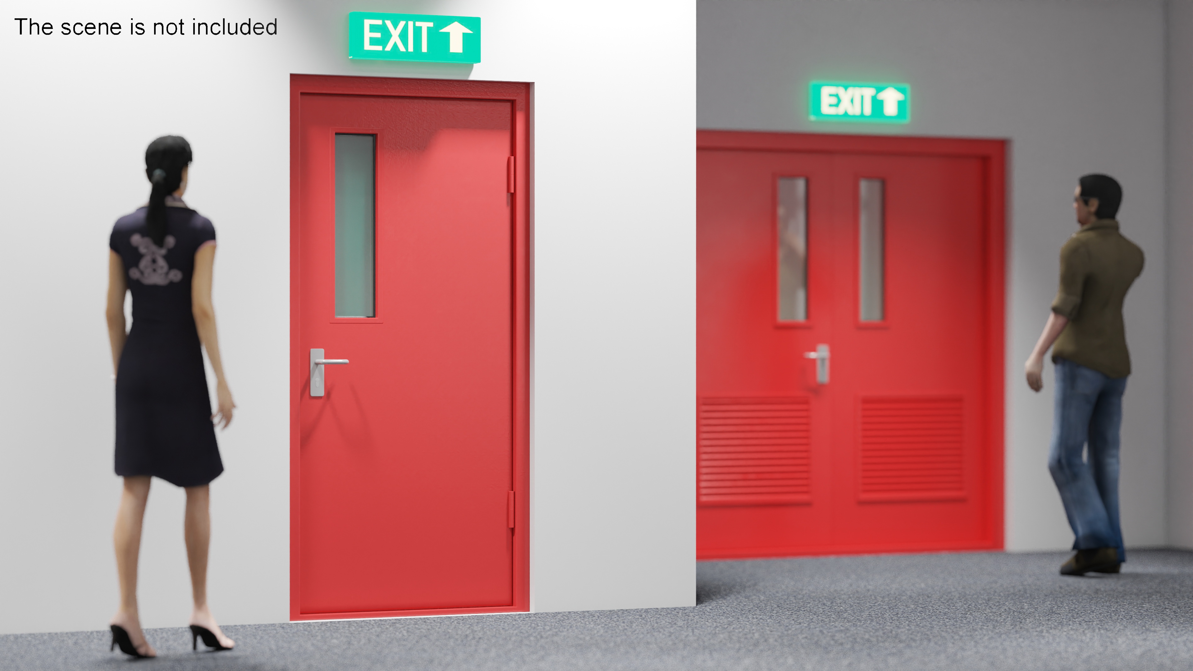 3D model Steel Personnel Door