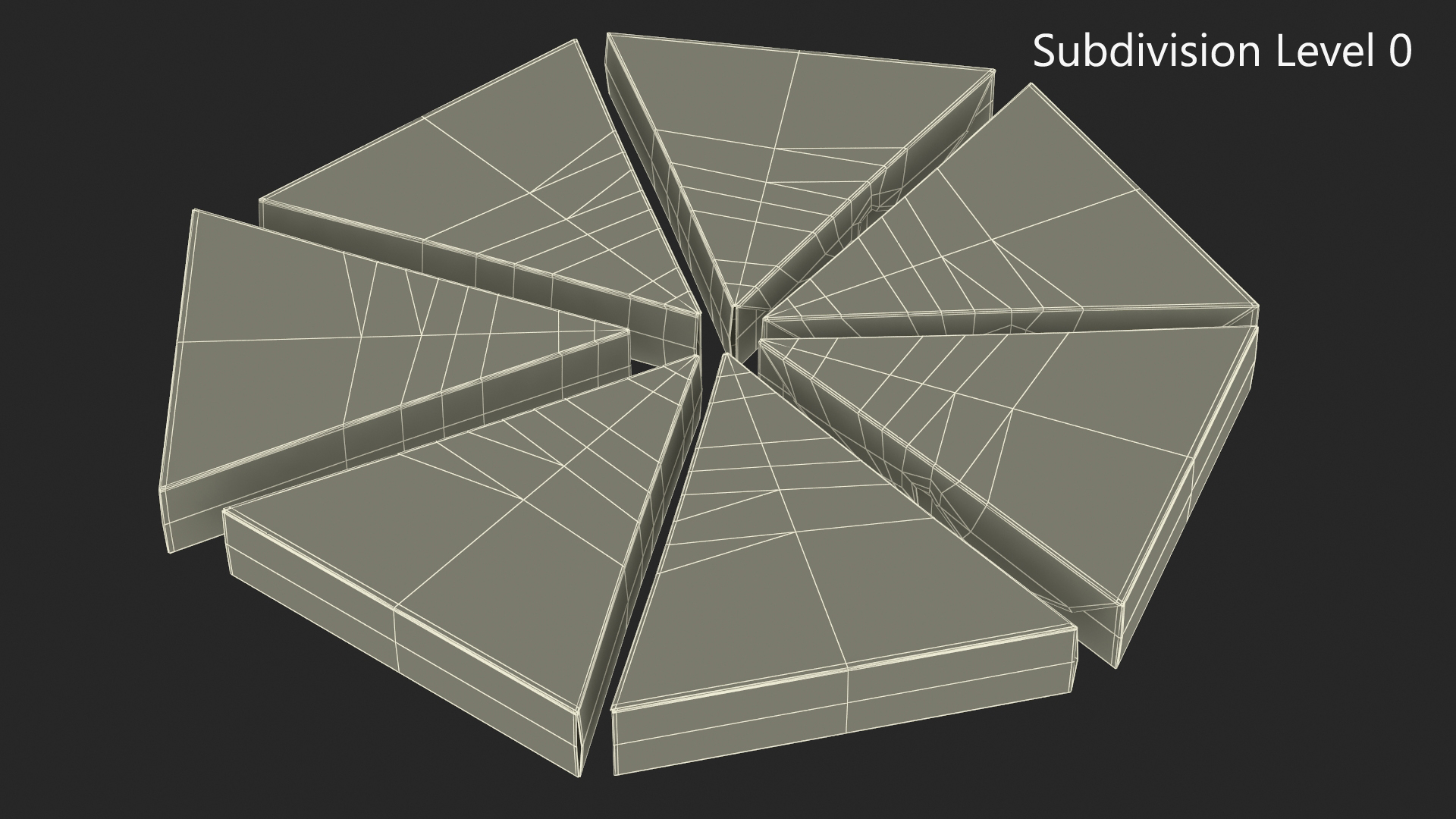 3D Round of Triangle Pizza Slice Party Boxes
