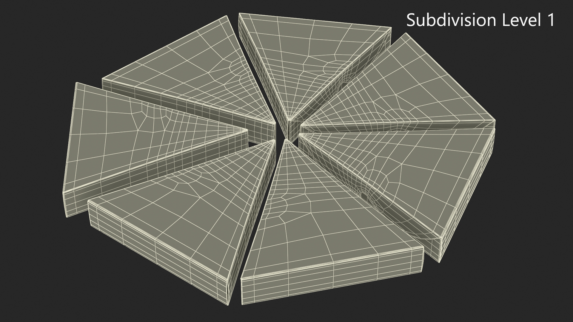 3D Round of Triangle Pizza Slice Party Boxes