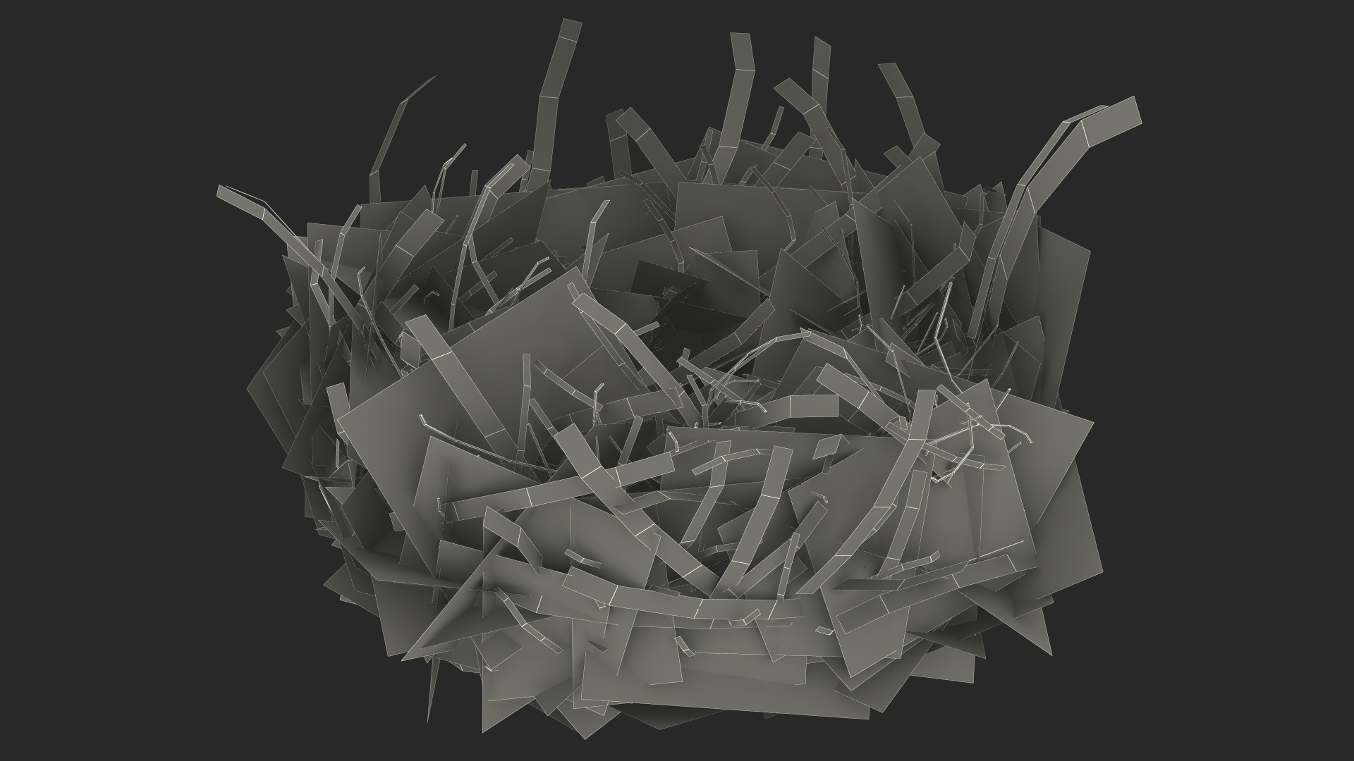 3D Straw Nest with Quail Eggs