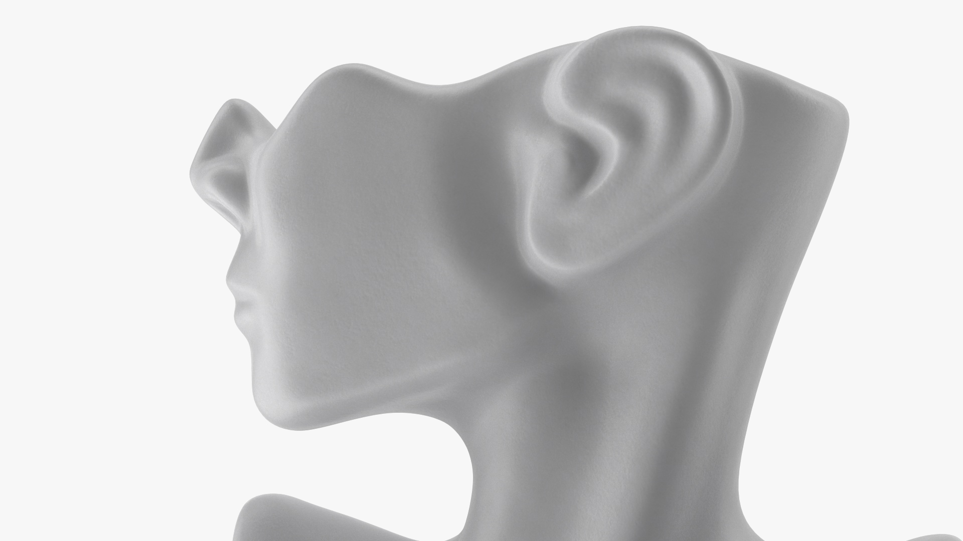 Head Shaped Flower Vase White 3D model