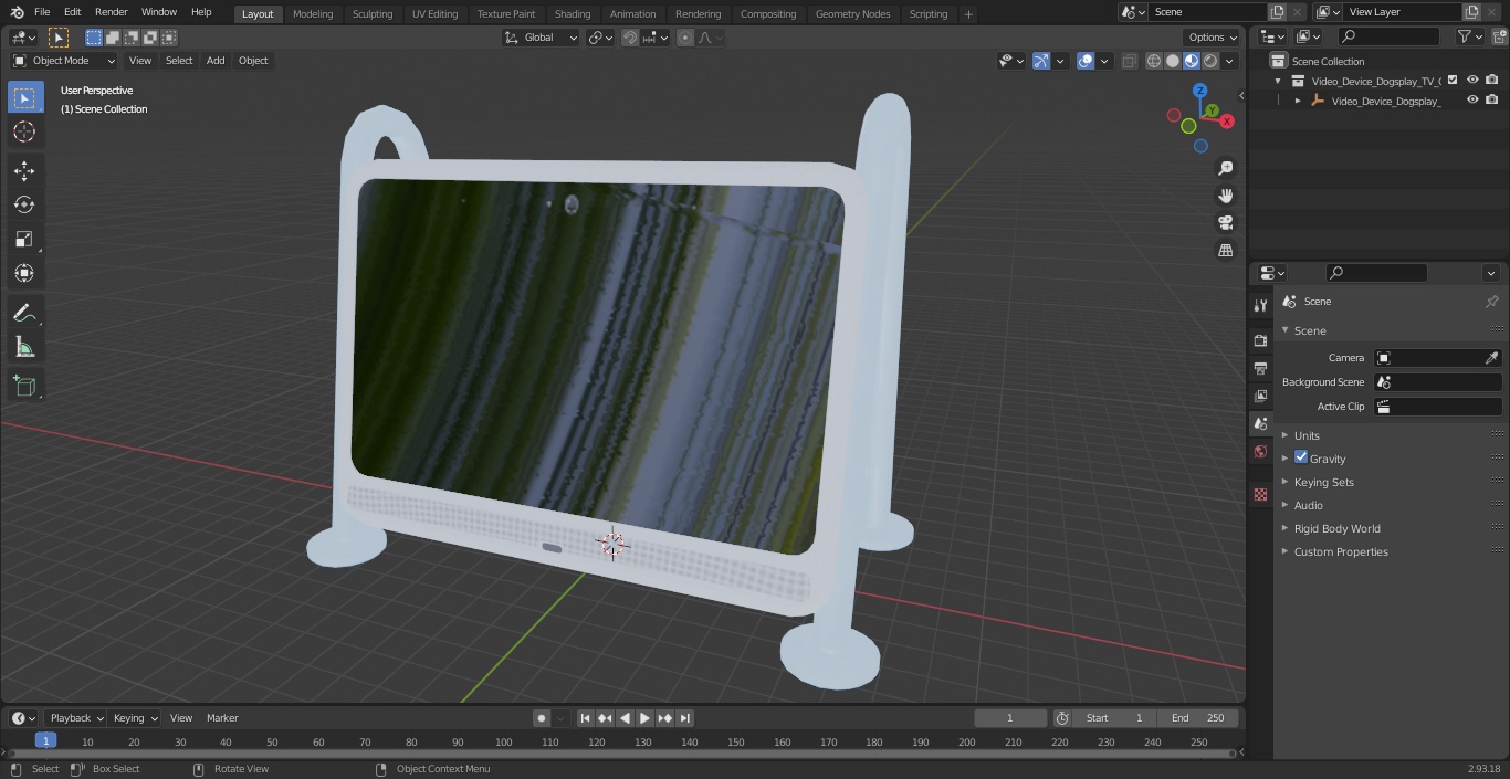 Video Device Dogsplay TV Off State 3D model