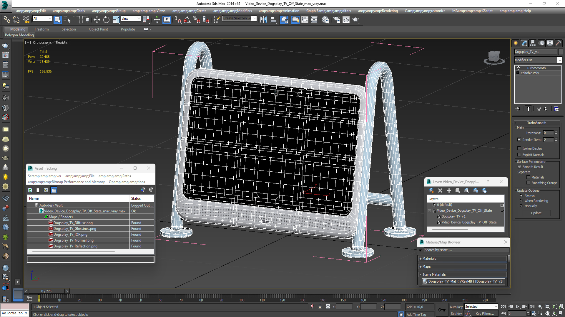 Video Device Dogsplay TV Off State 3D model