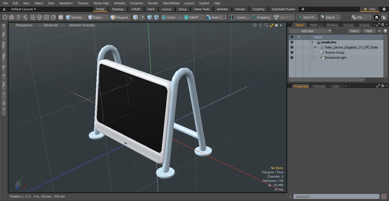 Video Device Dogsplay TV Off State 3D model