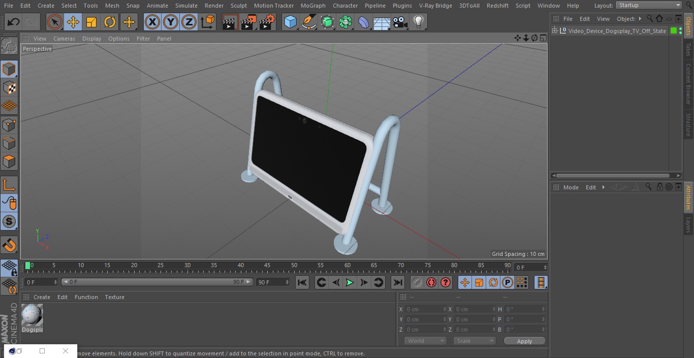 Video Device Dogsplay TV Off State 3D model