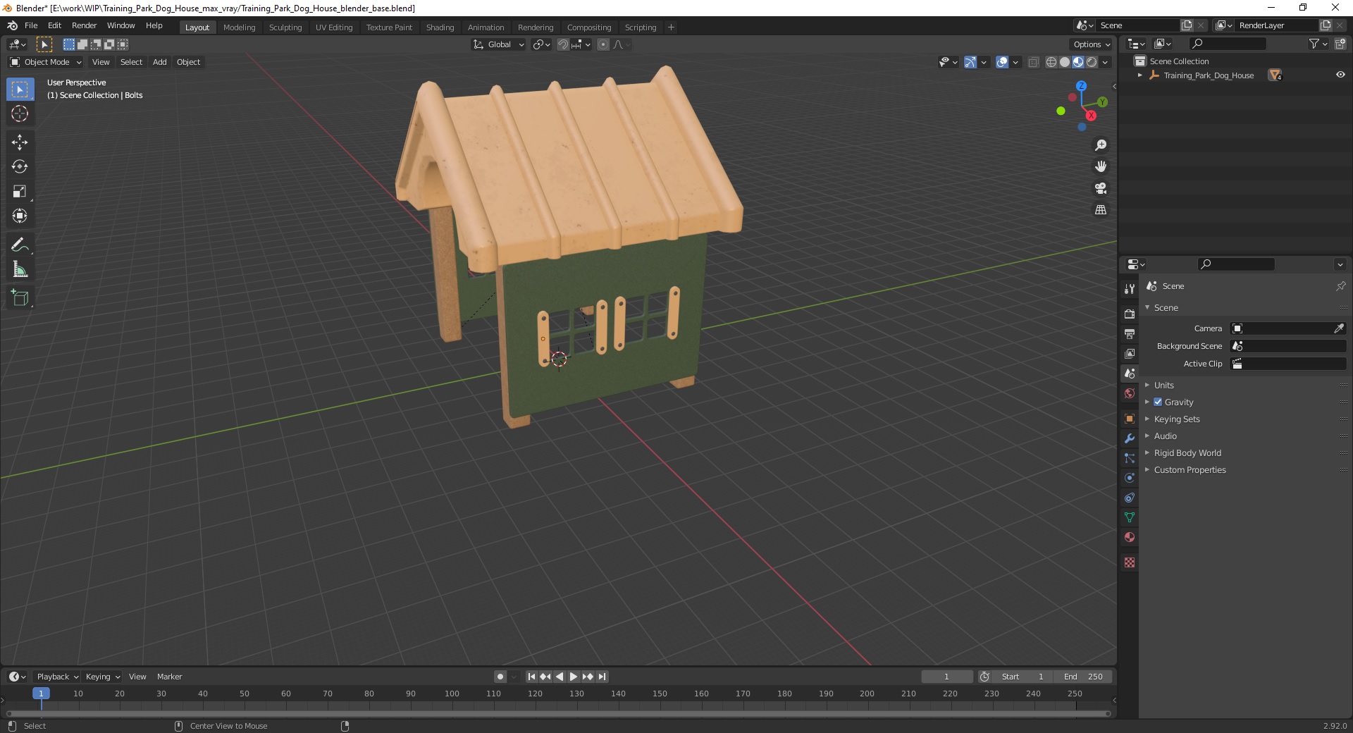 3D Training Park Dog House model