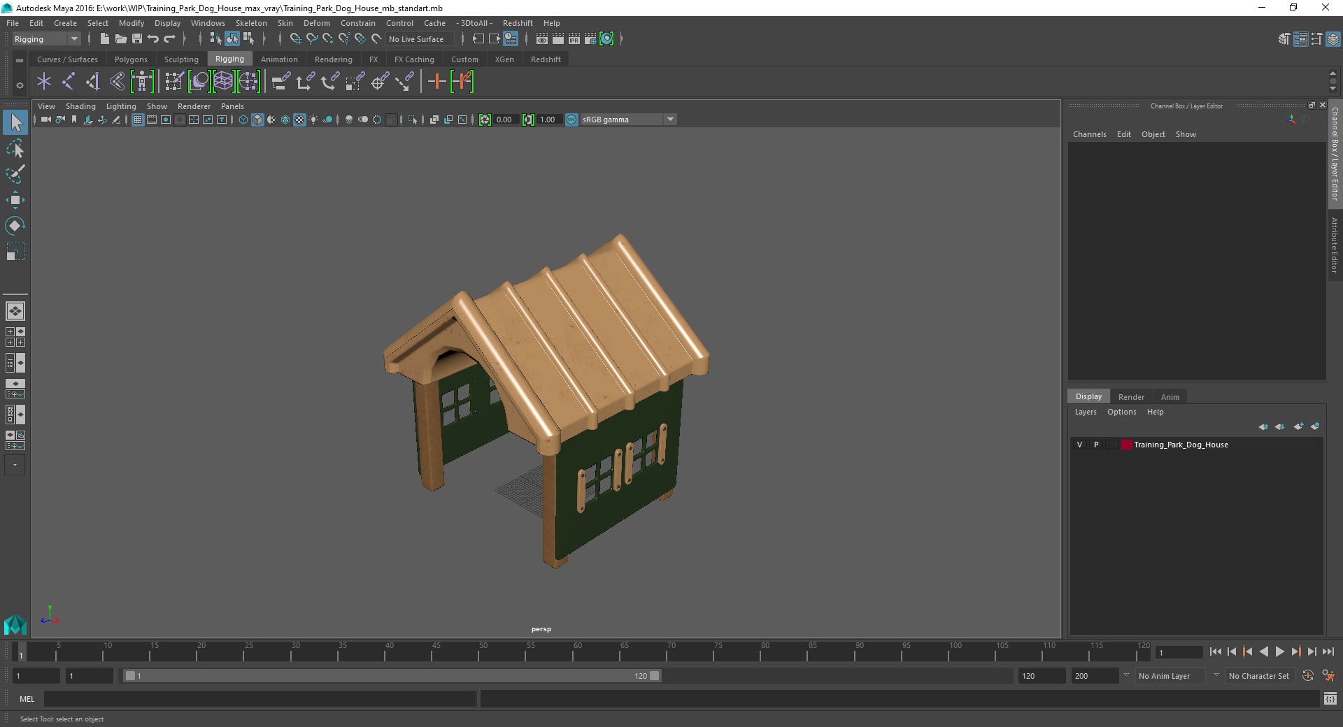 3D Training Park Dog House model