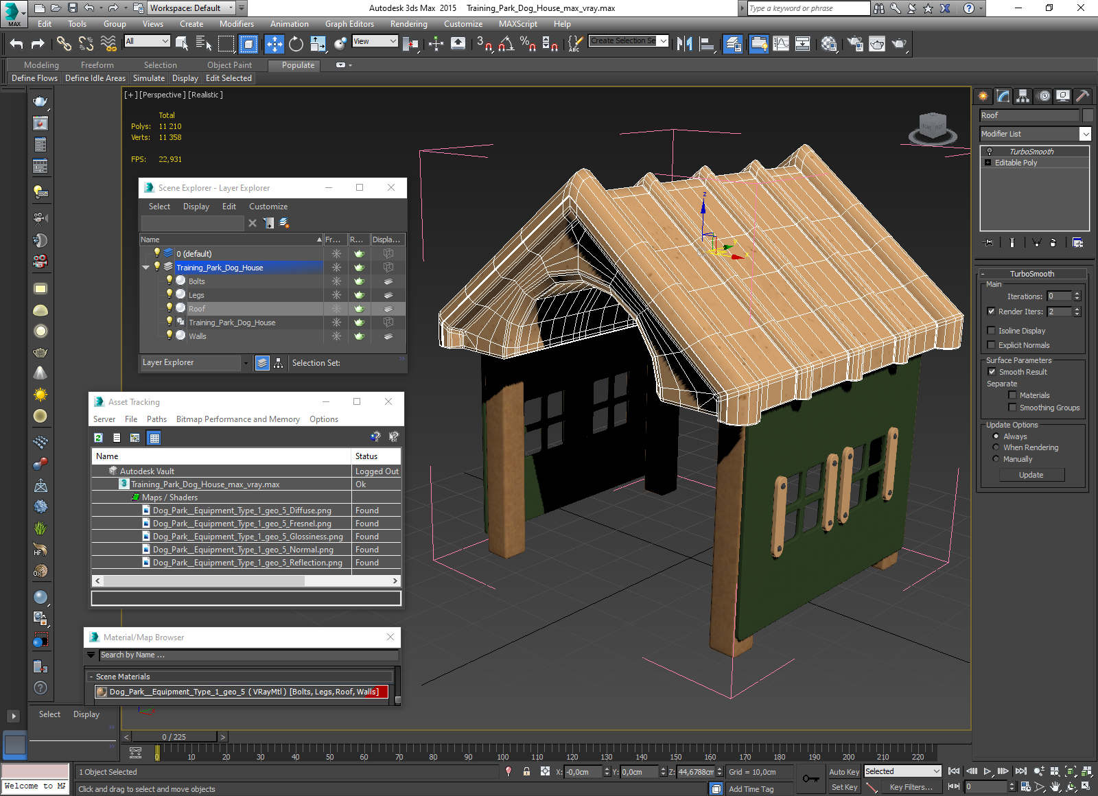 3D Training Park Dog House model