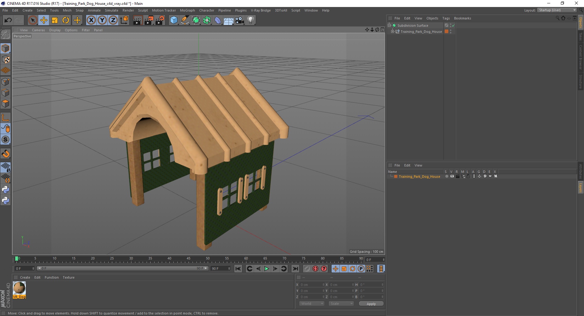3D Training Park Dog House model