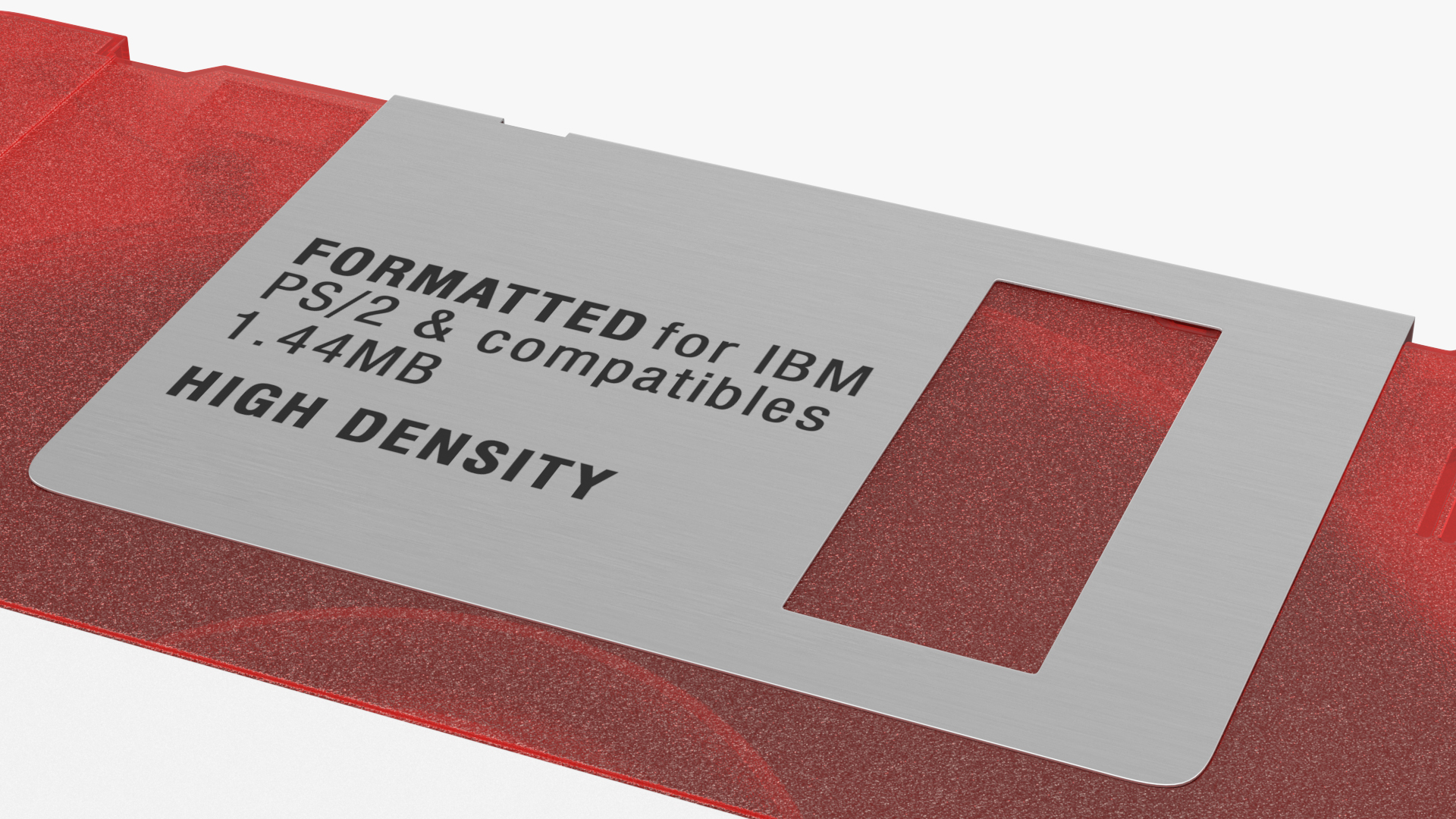 3D Floppy Disk 3 and a Half Inch Red model