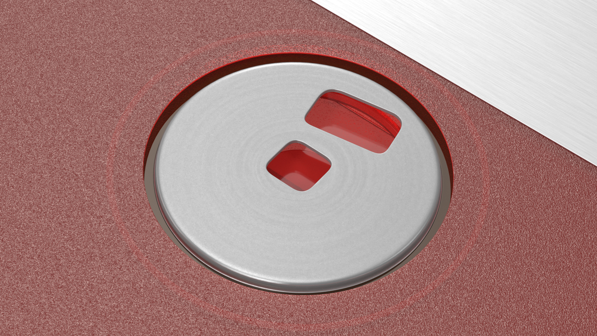 3D Floppy Disk 3 and a Half Inch Red model