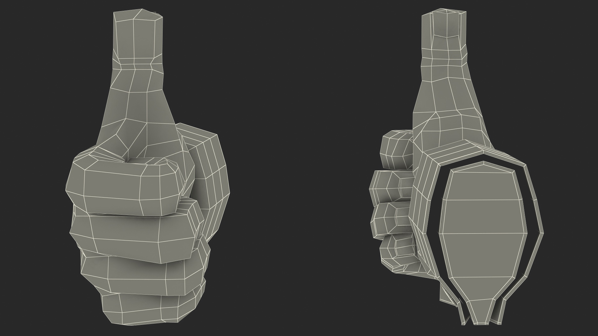 Cartoon Man Hand Thumbs-Up Gesture 3D model
