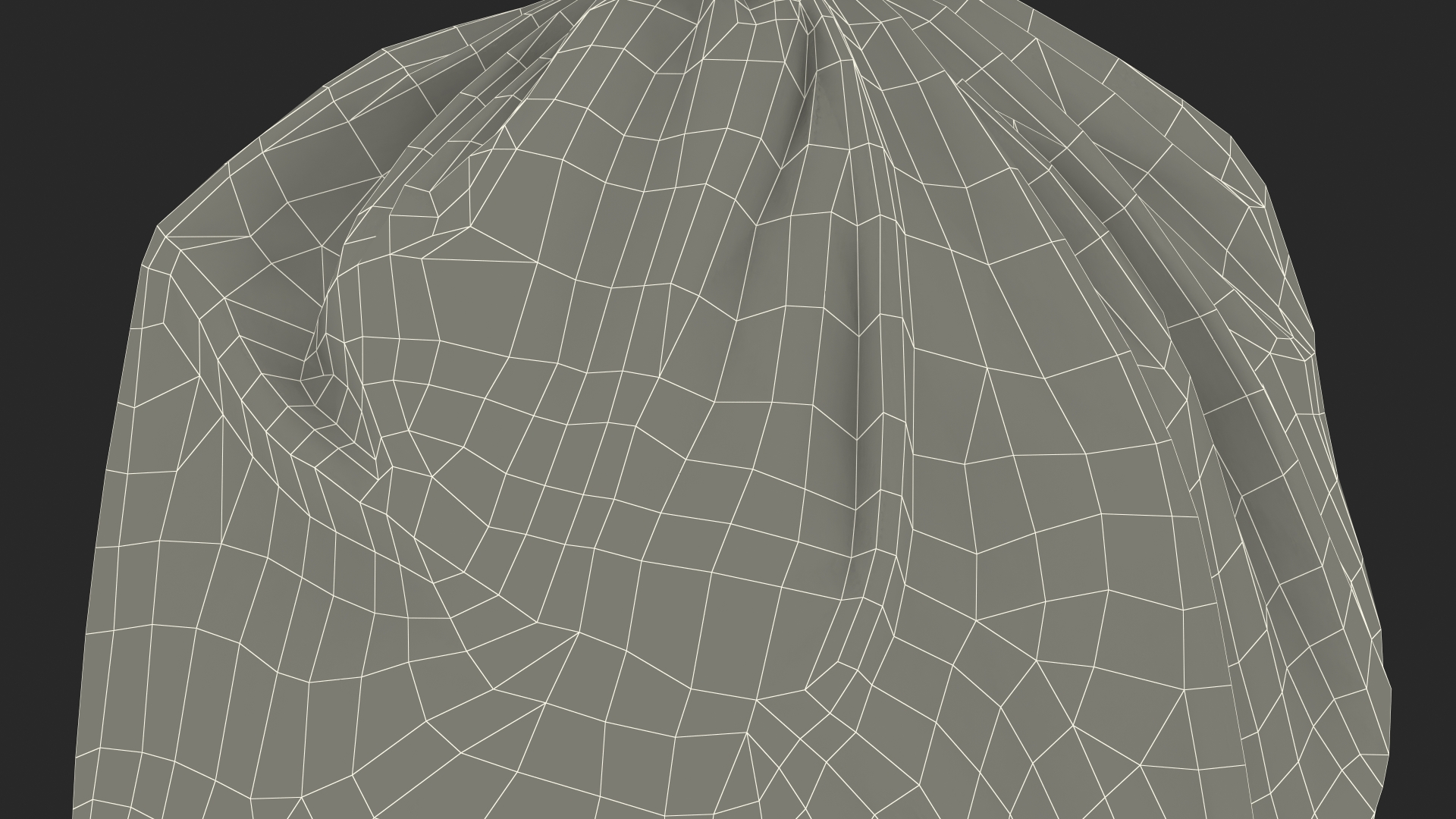Tied Closed Blue Rubbish Bag Small 3D model