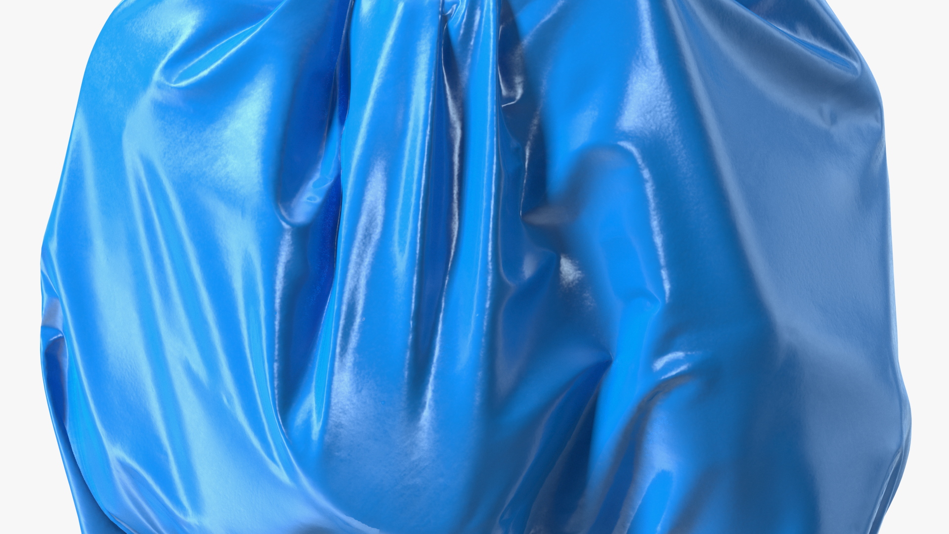 Tied Closed Blue Rubbish Bag Small 3D model