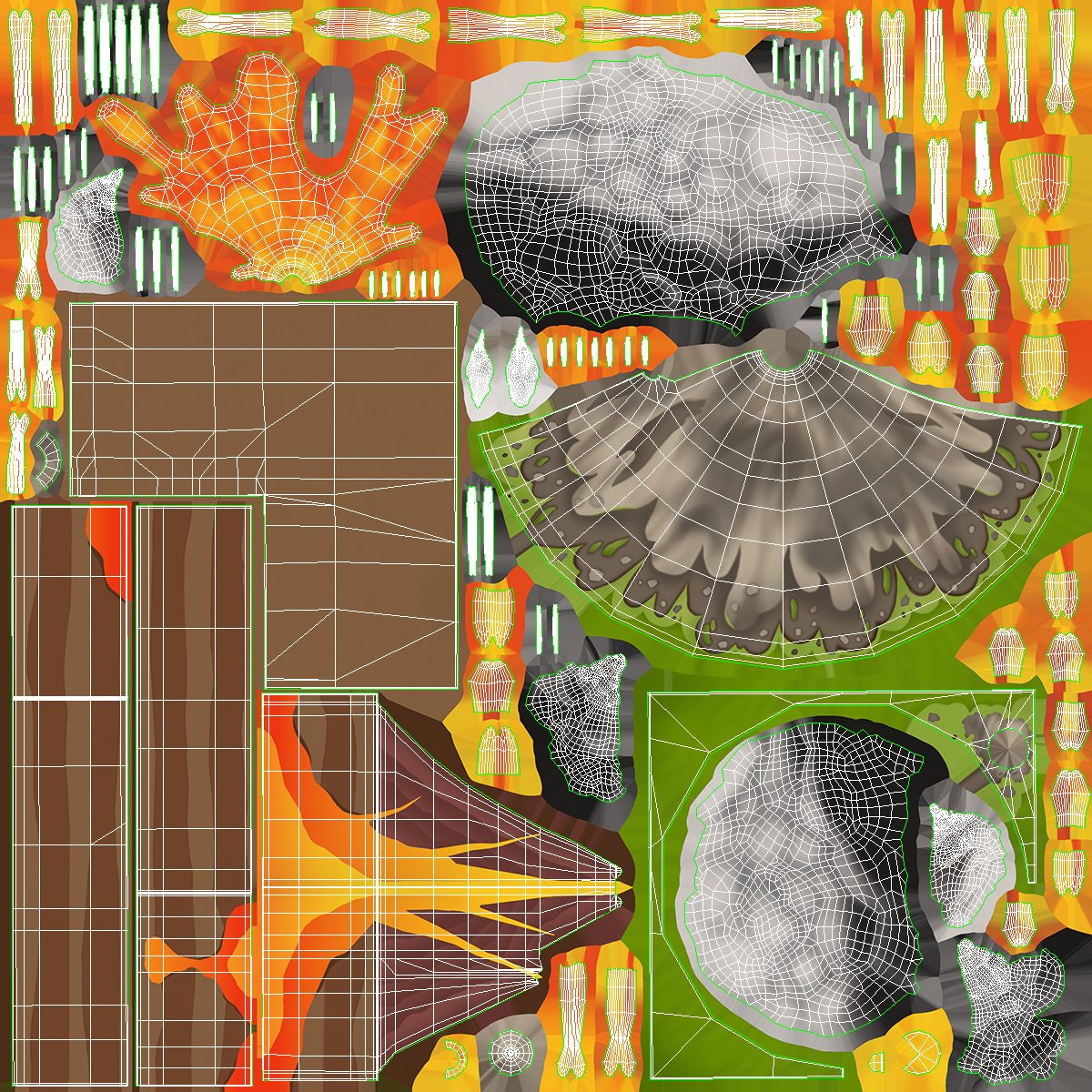 Cross Section of Volcano 3D model