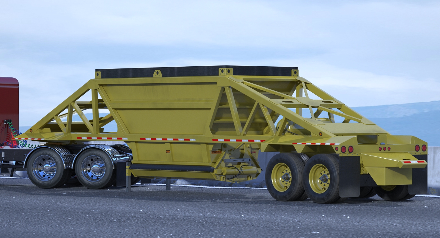Bottom Dump Trailer 3D model