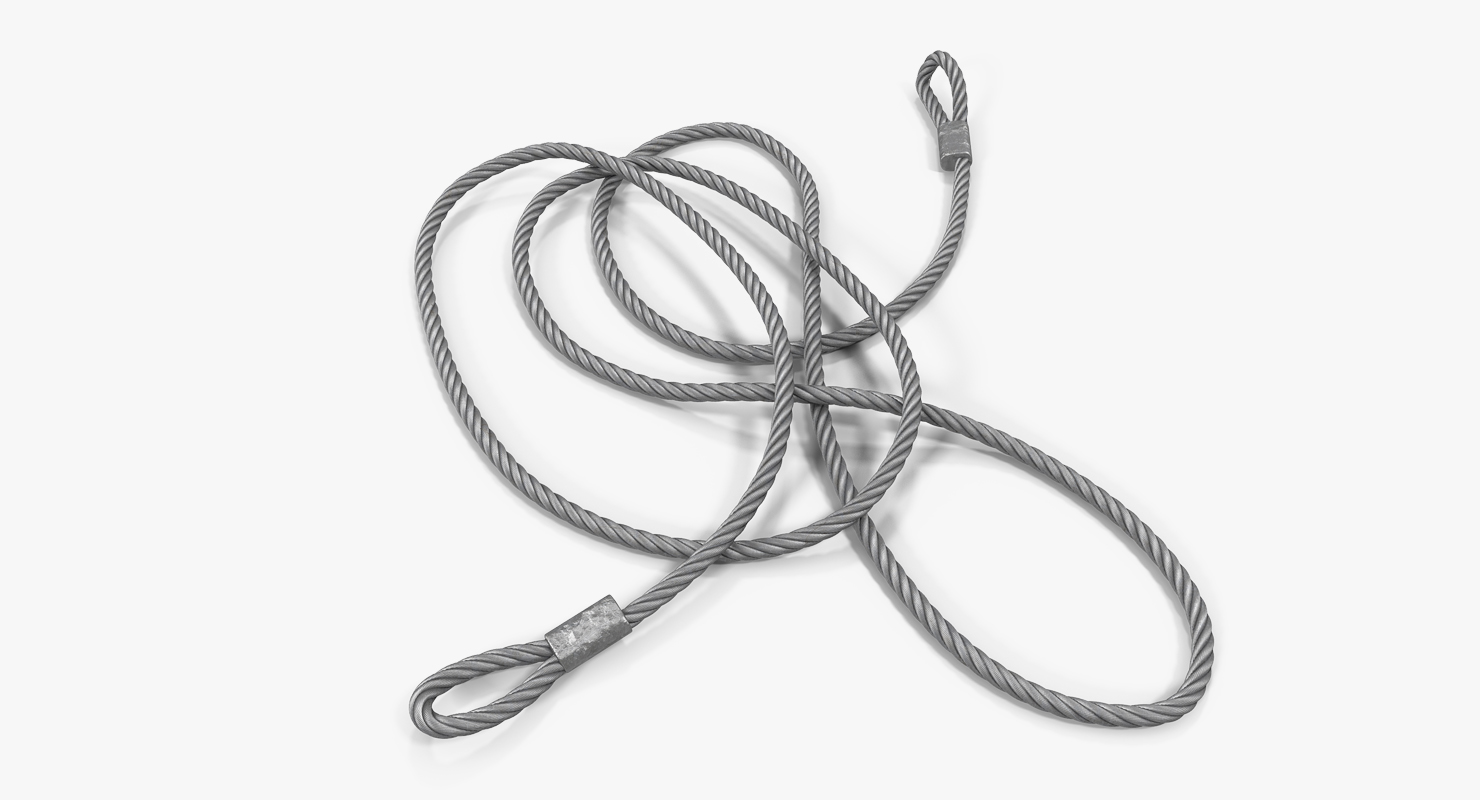Vehicle Steel Wire Tow Rope 3D