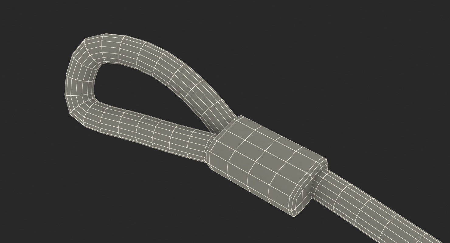 Vehicle Steel Wire Tow Rope 3D