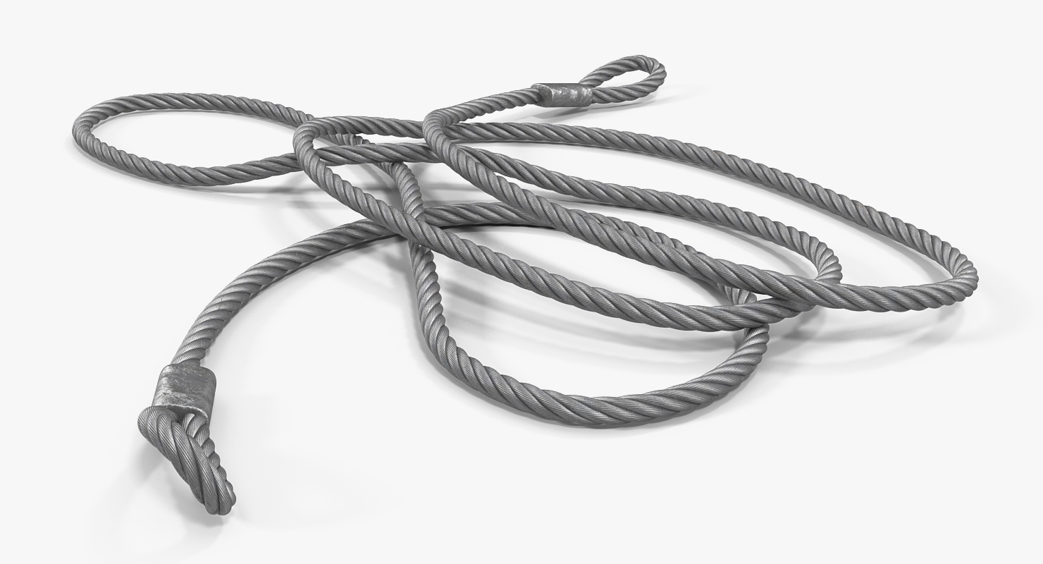 Vehicle Steel Wire Tow Rope 3D