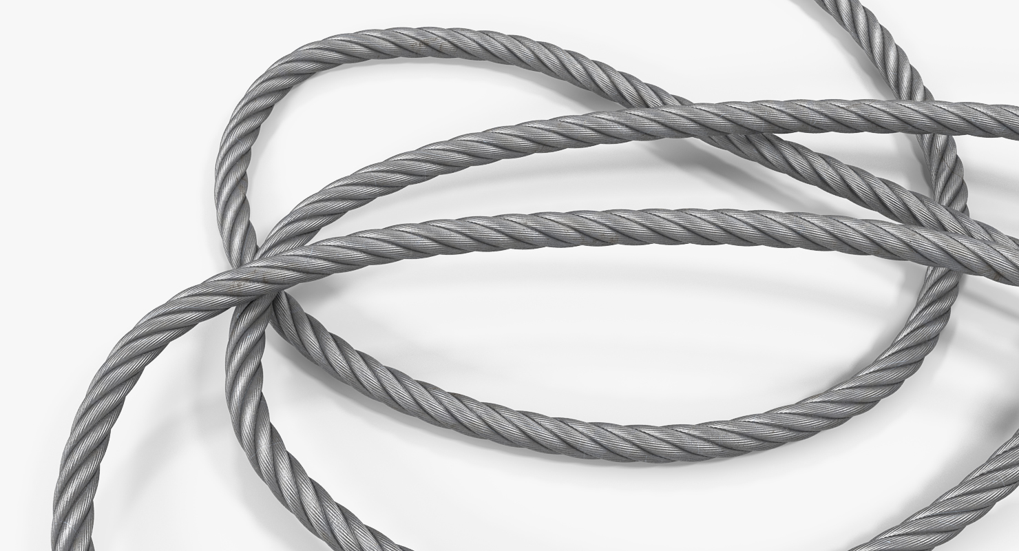 Vehicle Steel Wire Tow Rope 3D