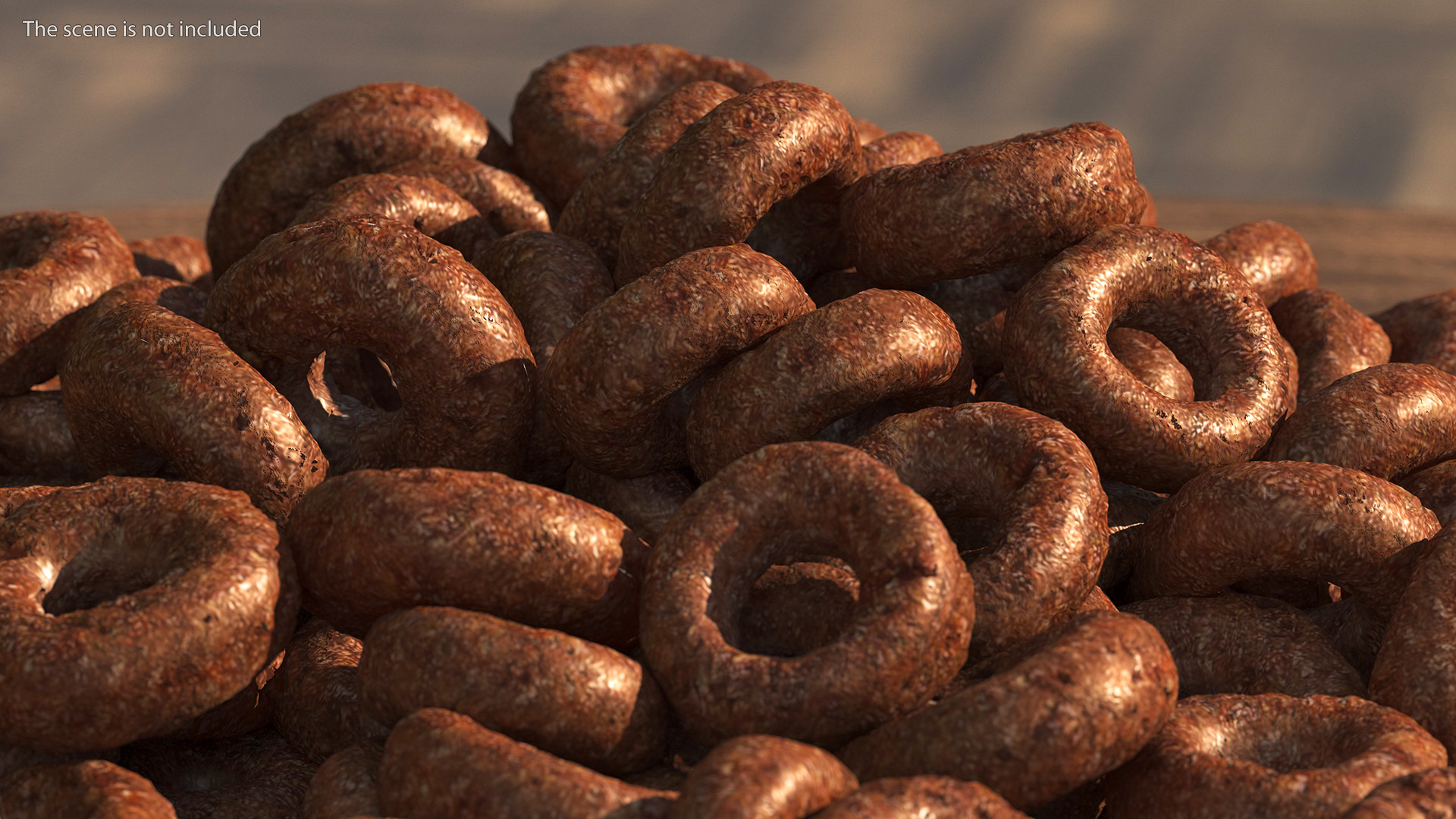 3D Chocolate Cereals Rings model