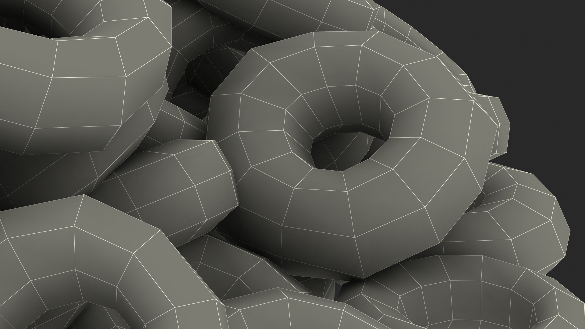 3D Chocolate Cereals Rings model