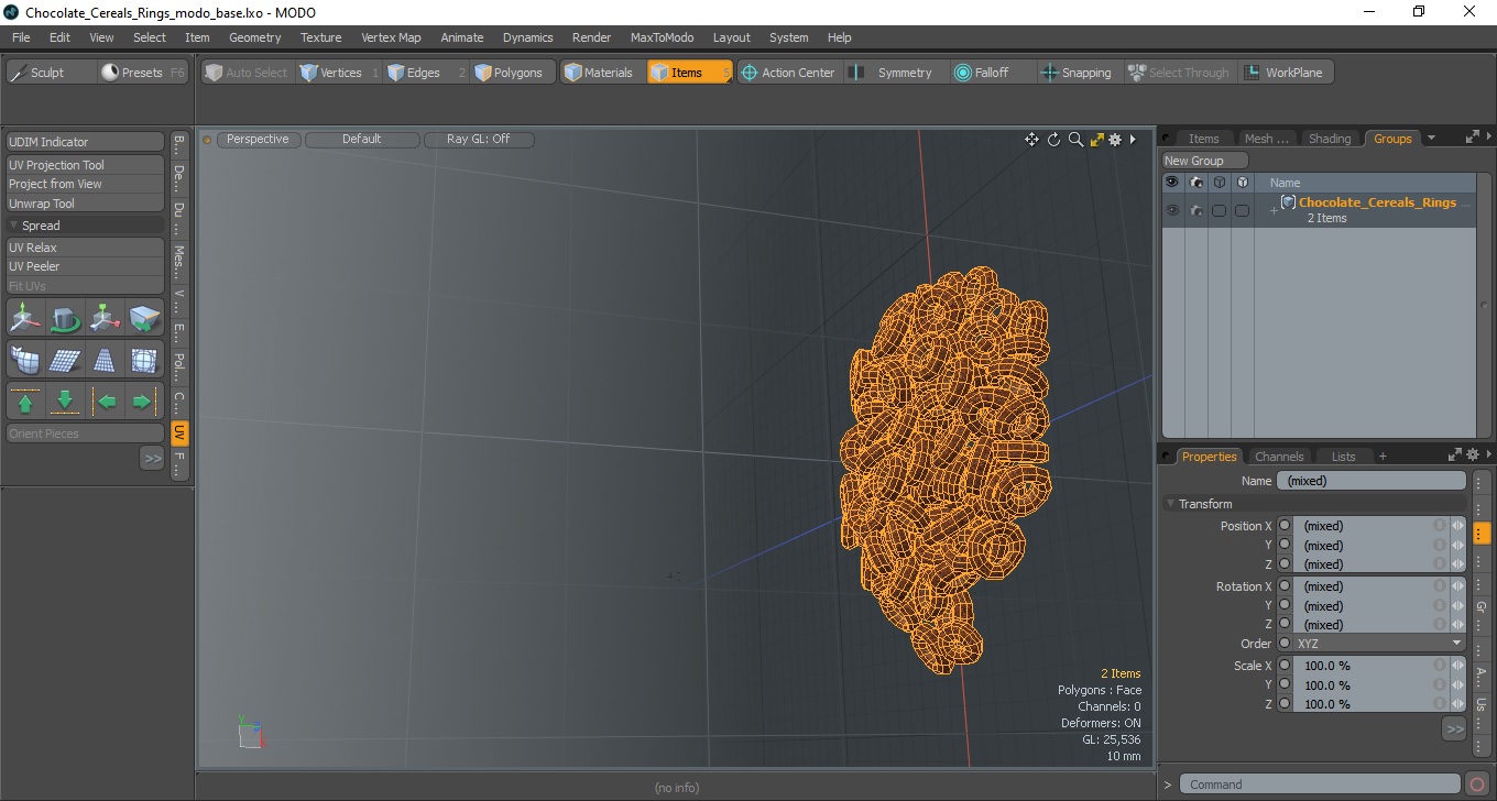 3D Chocolate Cereals Rings model