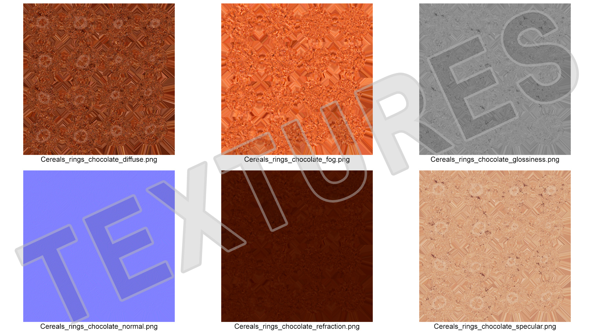 3D Chocolate Cereals Rings model