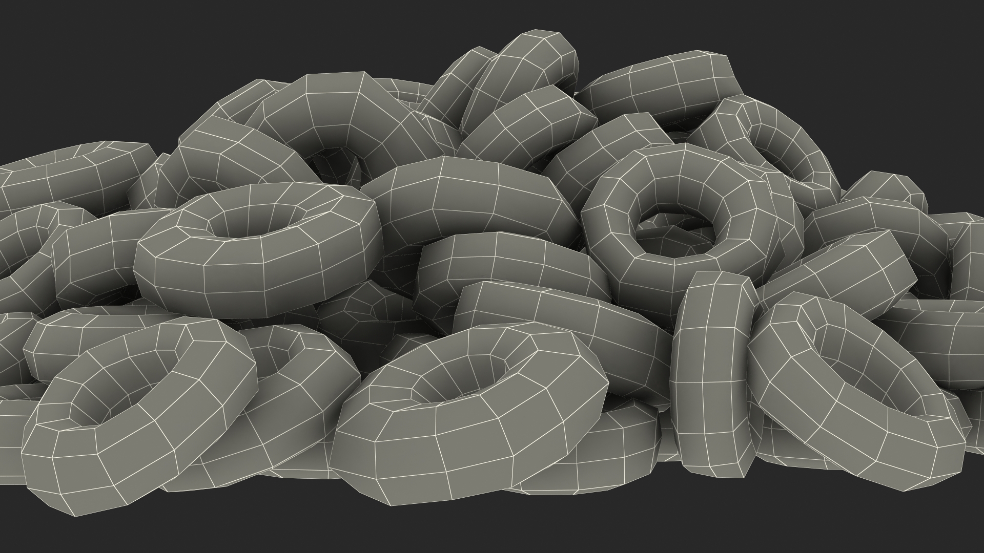 3D Chocolate Cereals Rings model
