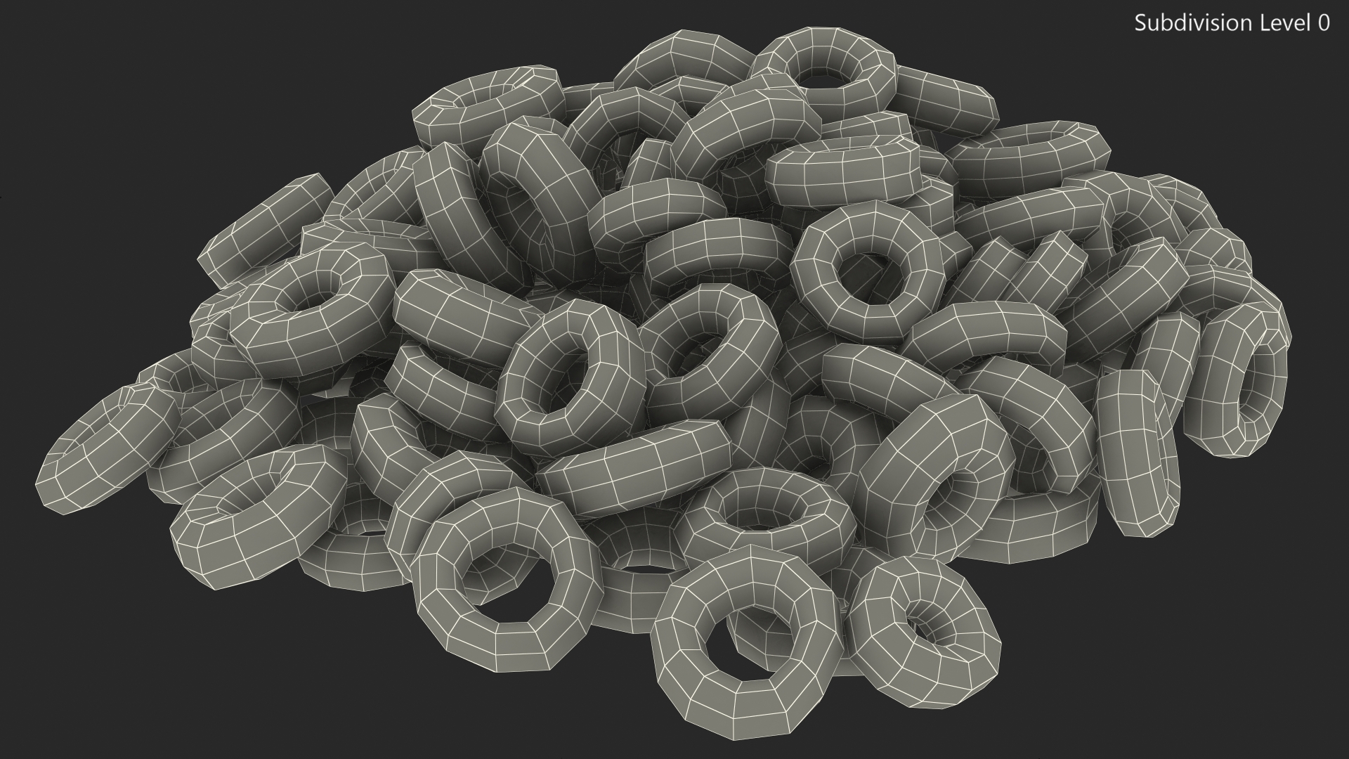 3D Chocolate Cereals Rings model