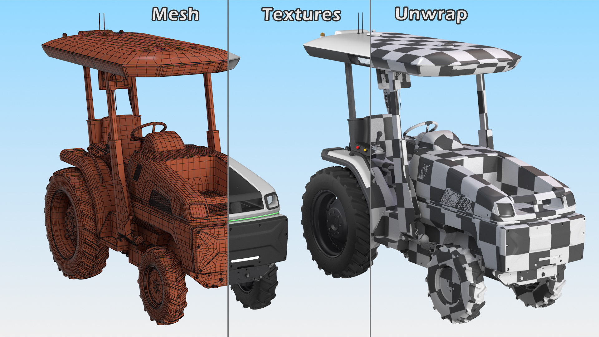Fully Electric Tractor 3D