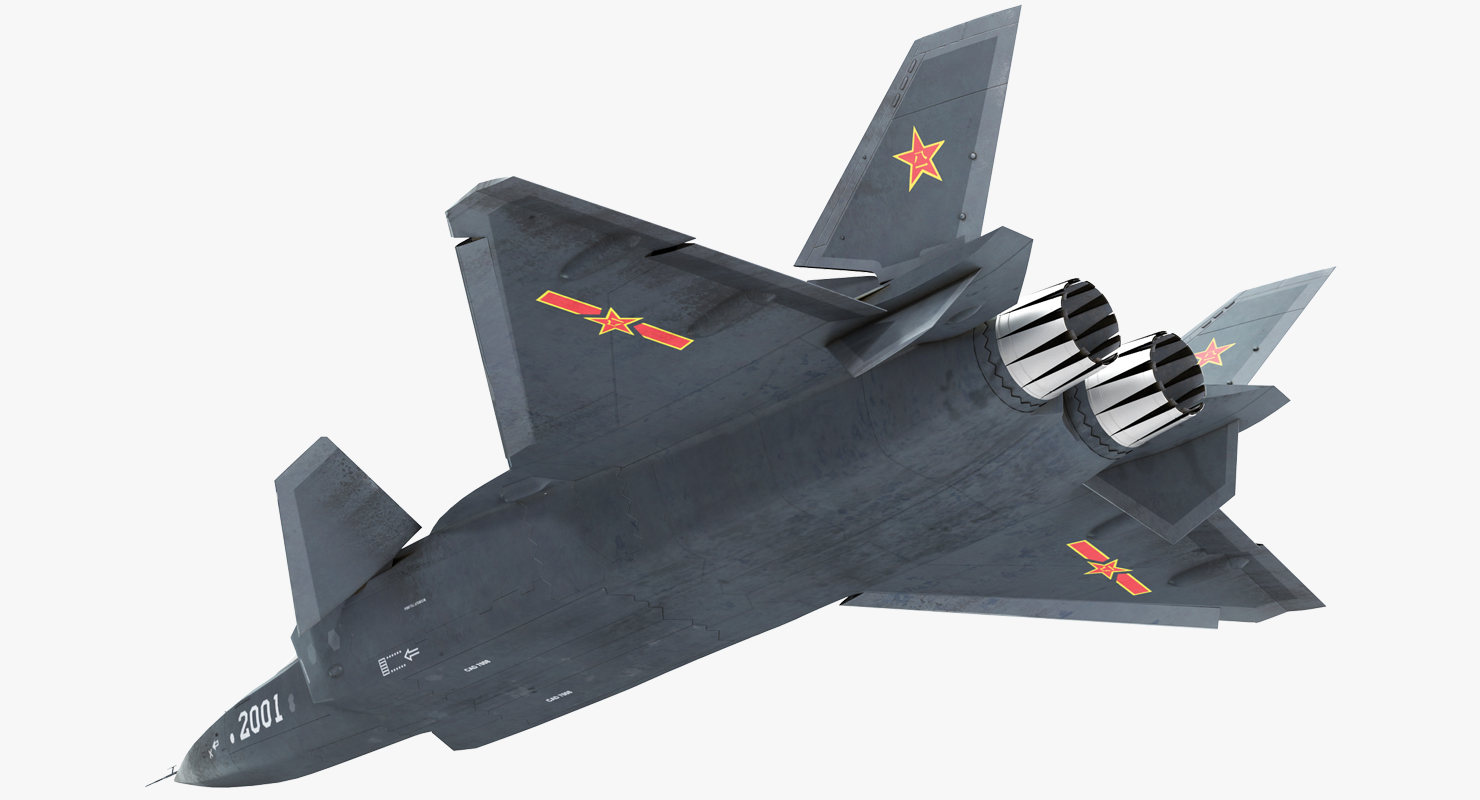 Stealth Chengdu J 20 Rigged 3D