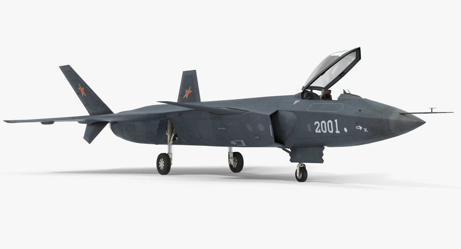 Stealth Chengdu J 20 Rigged 3D