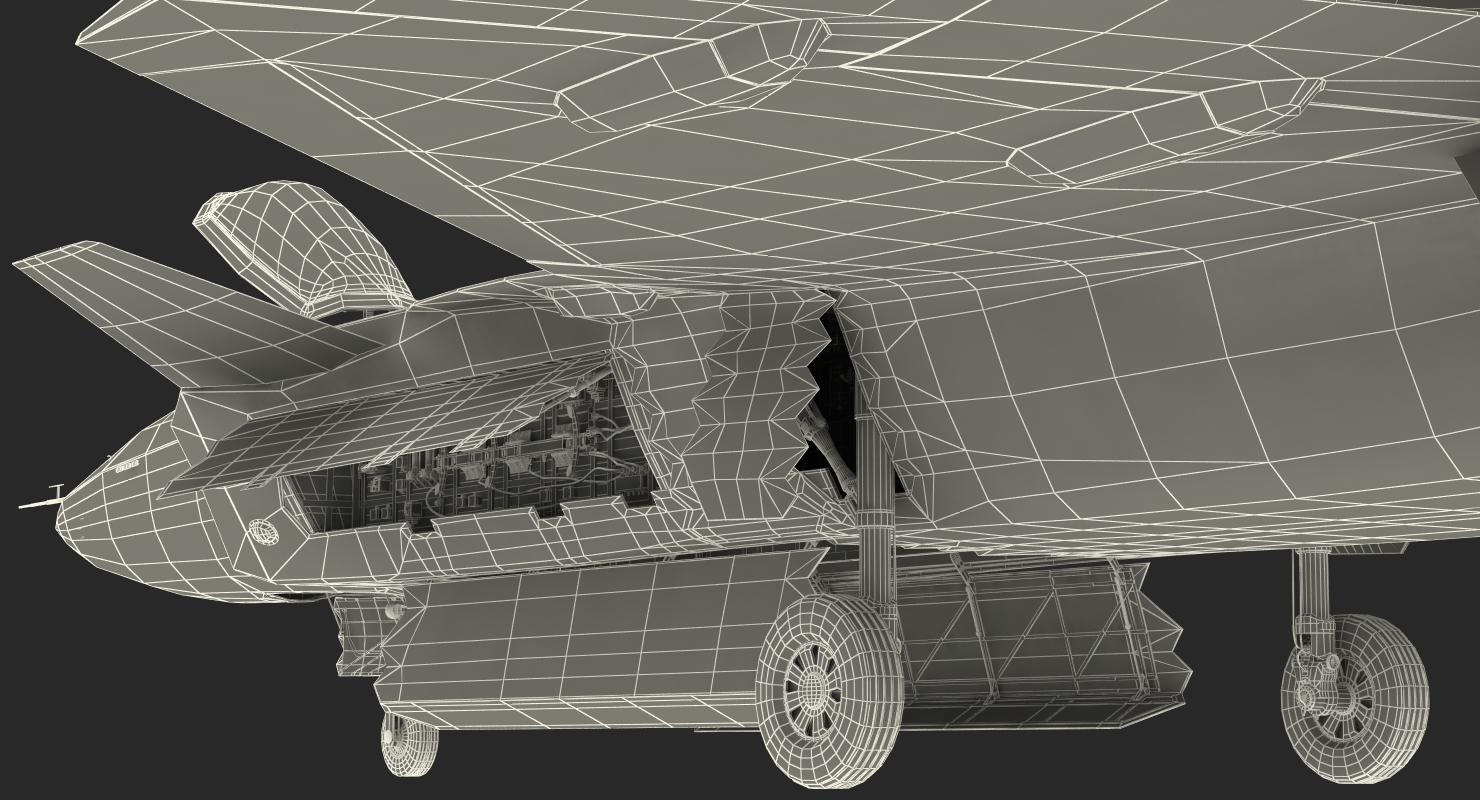 Stealth Chengdu J 20 Rigged 3D