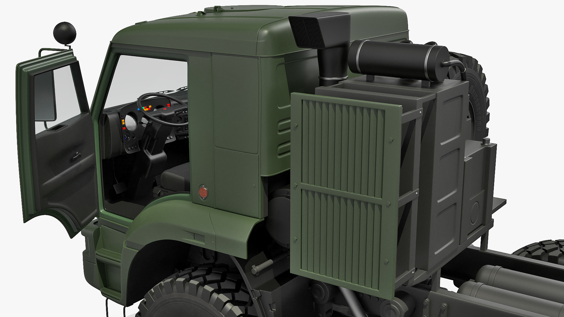 Heavy Offroad Chassis Kamaz 6560 Rigged 3D model