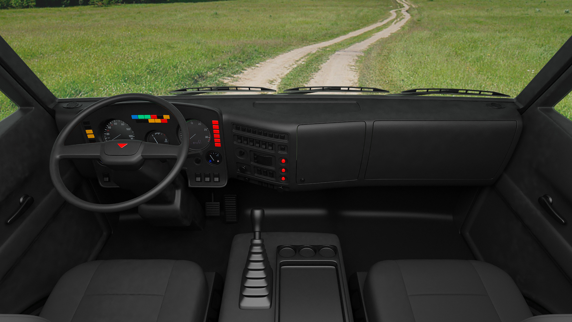 Heavy Offroad Chassis Kamaz 6560 Rigged 3D model