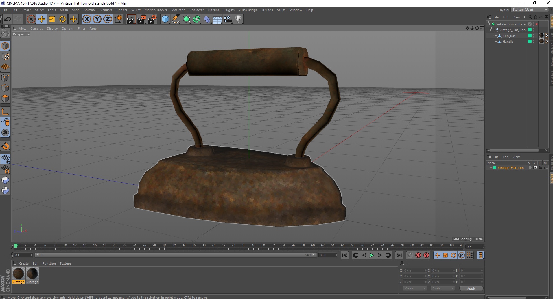Vintage Flat Iron 3D