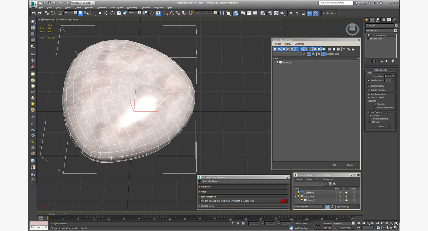 3D model White Sea Stone