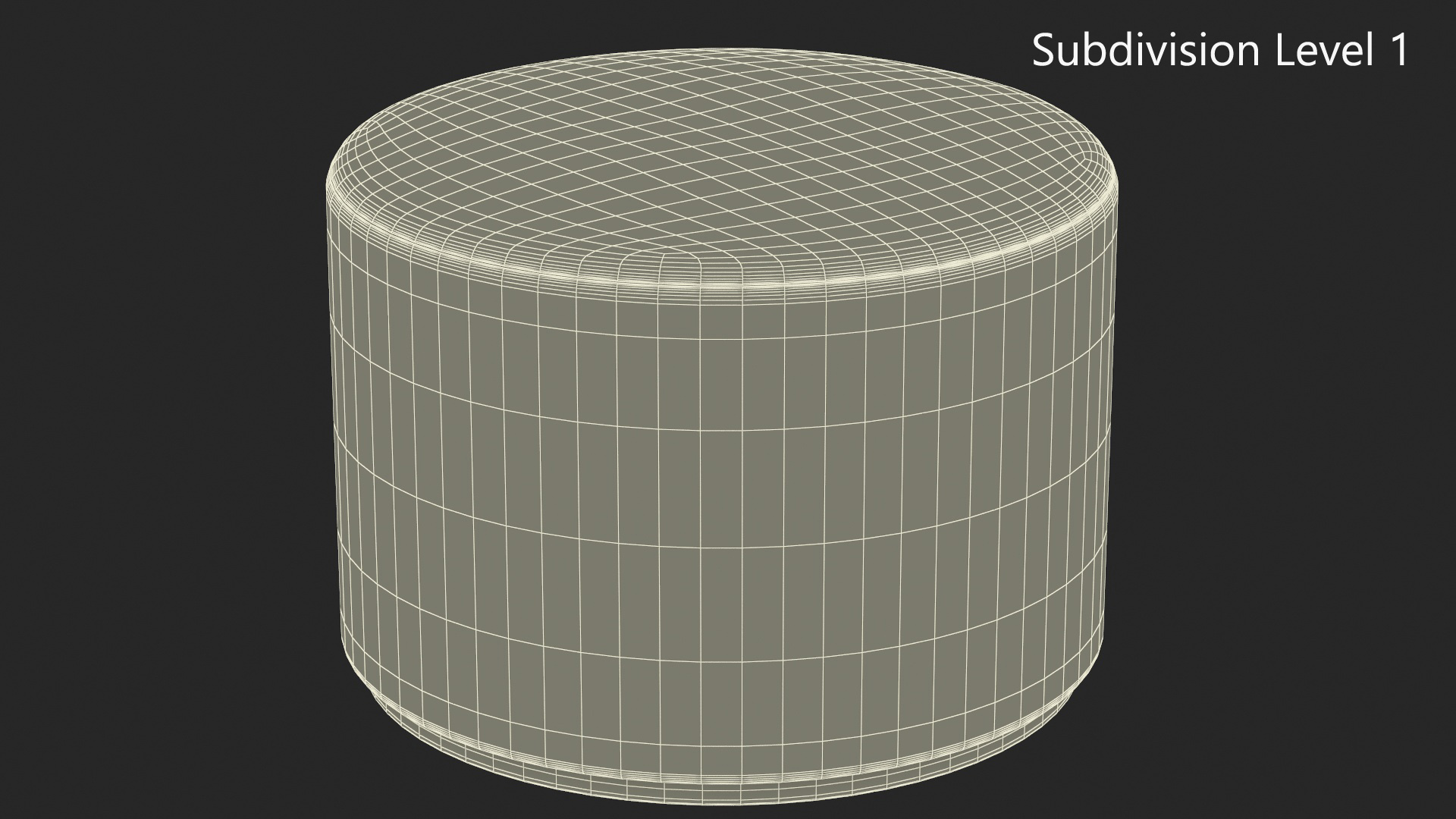 Upholstered Ottoman Footstool for 3D Print 3D