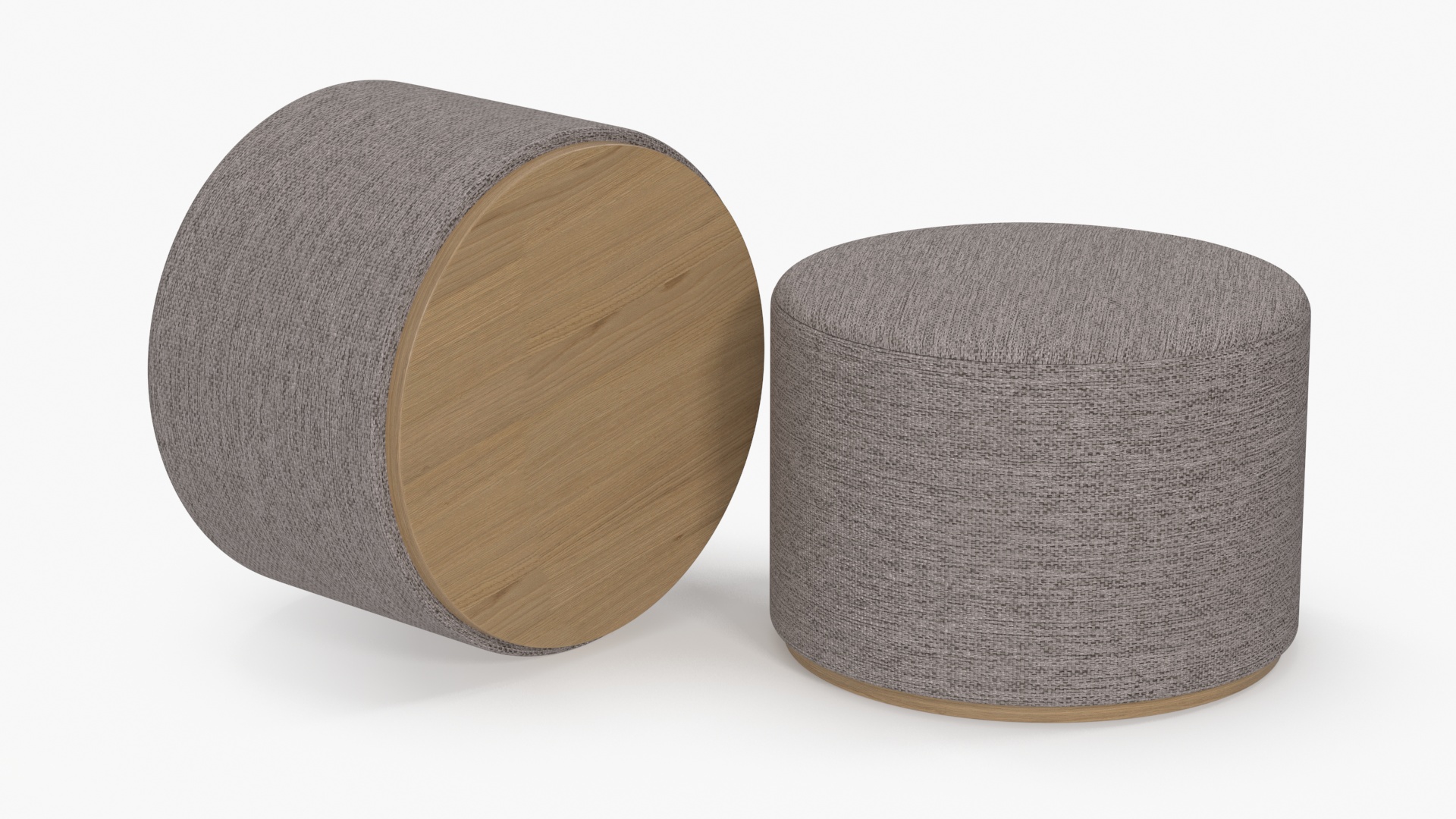 Upholstered Ottoman Footstool for 3D Print 3D