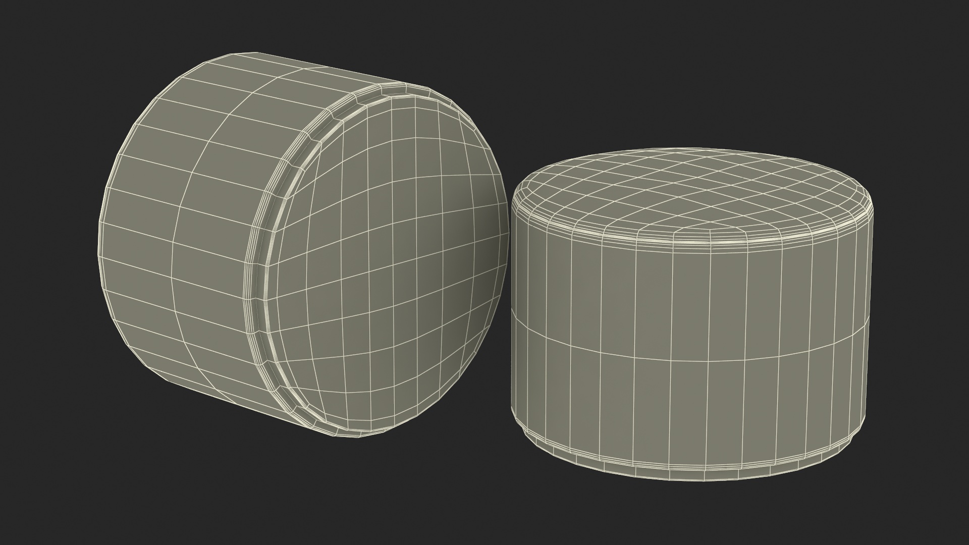 Upholstered Ottoman Footstool for 3D Print 3D